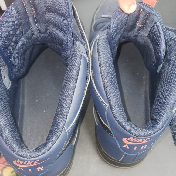 Nike Air Force 1 Obsidian BQ4592-400 Mid Sneakers Navy & Orange Men's Sz 13 FUC - Picture 8 of 13